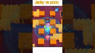 jacky vs poco in brawl stars #brawlstars #shorts #supercell #jacky #poco