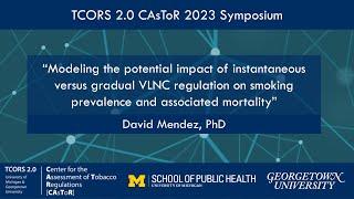 CAsToR Symposium 2023: “Modeling the potential impact of instantaneous...” with David Mendez, PhD