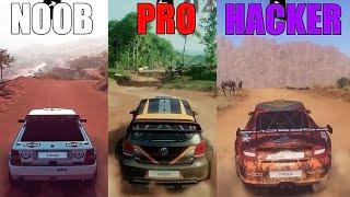 NOOB vs PRO vs HACKER in RALLY GAMES