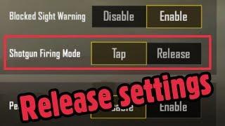 BGMI & Pubg Mobile Games | Find & Tab Release Shotgun Firing Mode | Basic Settings