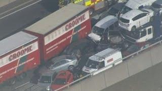 100 car pile-up on Sheppey crossing bridge in Kent, UK