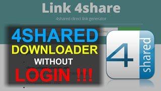 How To Get Premium High Speed Download from 4Shared without Login 2017 100% Work
