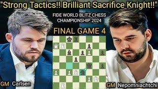 Magnus Carlsen VS Ian Nepomniachtchi | FIDE World Blitz Chess Championship 2024 | FINAL Game 4