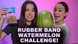 RUBBER BAND WATERMELON CHALLENGE (FUNNY)  - Merrell Twins Live