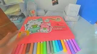 Unboxing bộ màu lông fiber pen colokit Pastel 