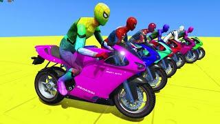 GTA V Epic New Stunt Race For Car Racing Challenge by Trevor and Shark spider-man