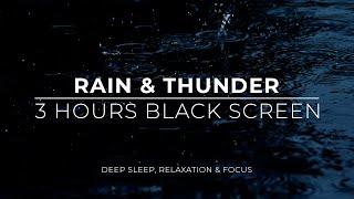 ️Ultimate Black Screen Ambience | Gentle Rain for Relaxation | 3 Hours of Pure Black Screen