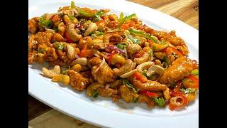 Cashew Nut Salad / Chicken Cashew Nut Salad /Bangladeshi Chinese Restaurant Style Cashew Nut Salad