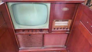 Early 1950s Magnavox TV AM FM Radio Combo Unit Evaluation Impressive 6L6 Tube Wonder