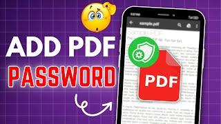 How to Password Protect PDF File | How to add Password to Pdf in Mobile |