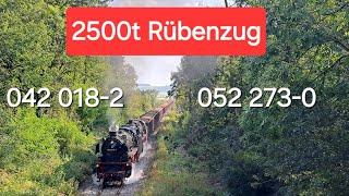 2500t beet train must be accelerated! - Steam locomotives make Auhausen tremble