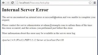 easily fix WAMP server Internal Server Error
