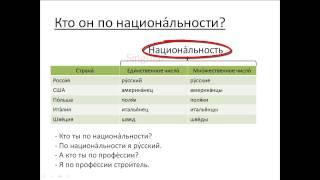 Free Russian language courses for foreigners. Lesson 38.  What is his nationality?