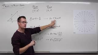 How to Convert From Polar Coordinates to Rectangular Coordinates (Precalculus - Trigonometry 37)