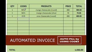 How to create Simple and Auto-Fill Invoice in Excel