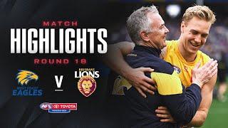 West Coast Eagles v Brisbane Lions Highlights | Round 18, 2024 | AFL