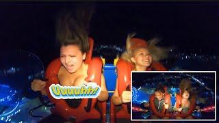 Funny slingshot ride moments  Big breastsPart 55 #slingshot #slingshotchallenge #bigbankchallenge