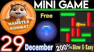 29 December  Puzzle Trick: P2E Hamster Kombat key MiniGame Solved, slow step by step! 