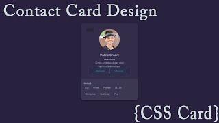 CSS Profile Card Design