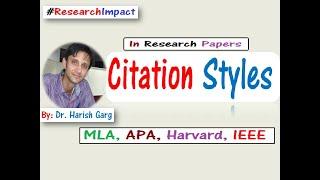 Citation Styles Used in Research Papers