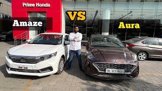 Honda Amaze S Vs Hyundai Aura S - कौन सी रहेगी Best Choice आपके लिये️