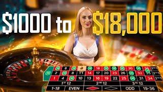 THE LUCKIEST ROULETTE SESSION OF ALL TIME!! ($1000 TO $18,000)