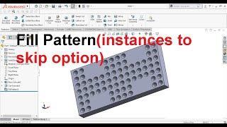 Solidworks tutorials :  How to use fill pattern in solidworks?