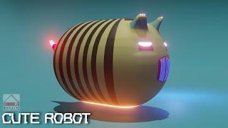 Cute Robot   my first 3d blender 2 93