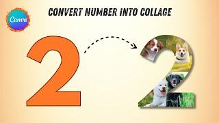 How to Create Number Photo Collage in Canva Beginner Tutorial