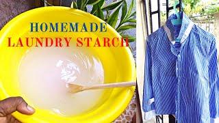 How To Make Starch At Home For Clothes/Fabric | Homemade Laundry Starch For Clothes | Doris Etito