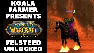 Unlocking Warlock Mount - Felsteed! WoW Classic.