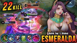 NEW META!! 22 Kills Esmeralda with Full Def Build!! - Build Top 1 Global Esmeralda ~ MLBB