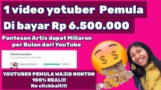 Gaji youtuber pemula 1 video di bayar 6,5jt rupiah, pantesan artis dapat Miliaran per Bulan