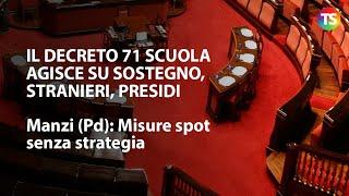 Il decreto 71 scuola agisce su sostegno, stranieri, presidi. Manzi (Pd): misure spot senza strategia