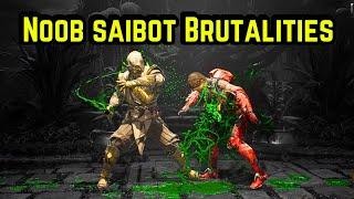 Noob Saibot All 8 Brutalities - MK1