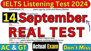 14 SEPTEMBER 2024 IELTS LISTENING TEST WITH ANSWERS | IELTS LISTENING | IDP & BC