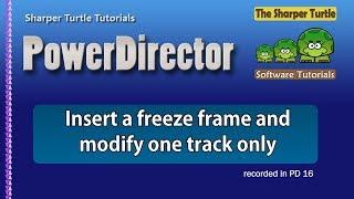 PowerDirector - Insert a freeze frame and modify one track only