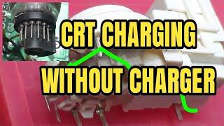 Crt charging without charger | How to charging colour crt tv without charger.