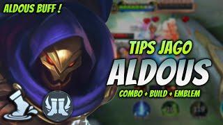 CARA MAIN ALDOUS BUFF 650 STACK ! BUILD & EMBLEM ALDOUS TERSAKIT 2023 ! | ALDOUS EXP LANE GAMEPLAY