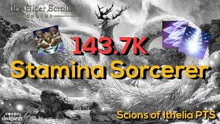 ESO - 143.7K DPS Stamina Sorcerer | Scions of Ithelia PTS (Week 1)