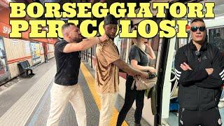 Gangs of dangerous pickpockets rob tourists and commuters on the Rome metro Part 1