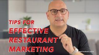 Tips For Effective Restaurant Marketing | Social Media Marketing