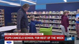 Public libraries open as FCPS cancels school for the rest of the week