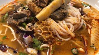 Lao Food| How I Make Khaopoon Seen Broth or Beef Vermicelli Noodle Soup