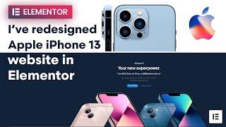 Apple iPhone 13 Launch | Apple.com in Elementor WordPress Tutorial