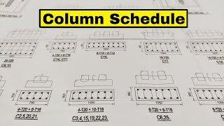 Column construction drawing plan reading | Column schedule | RCC drawing