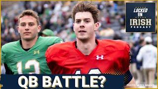 QB CONTROVERSY: Who will be QB1 for Notre Dame? Plus, HUGE Position Battles on Offense!