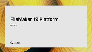 FileMaker 19: Add ons