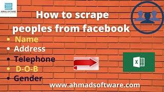 Facebook Peoples Scraper || How To Scrape Peoples From Facebook