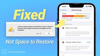 Not Enough Space to Restore iPhone Backup From iTunes? Here's the Fix! | 2024